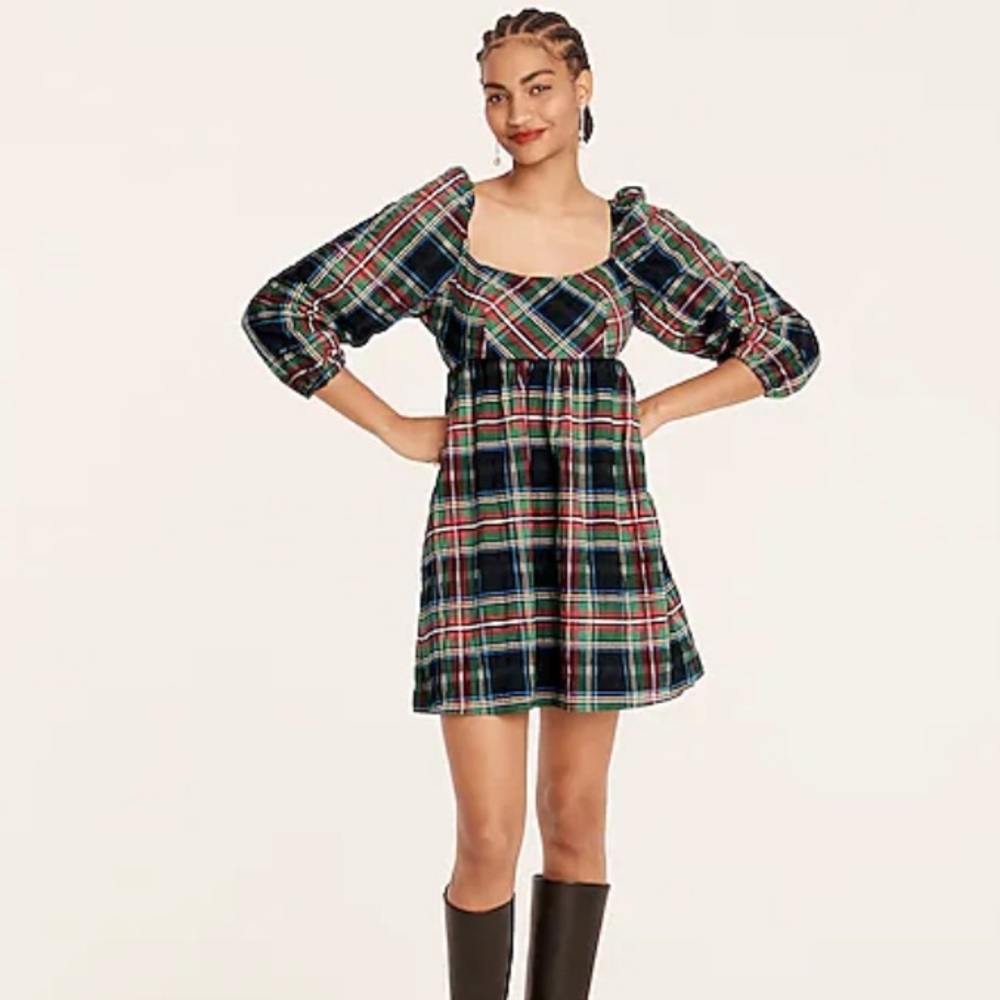NWT J Crew Stewart Tartan dress size 12